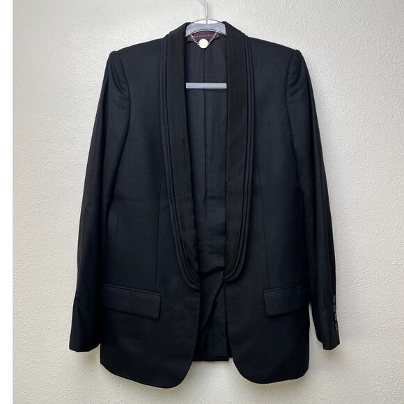 Stella McCartney Black Tuxedo Blazer Women US 8 IT 44 Shawl Lapel - Picture 3 of 14